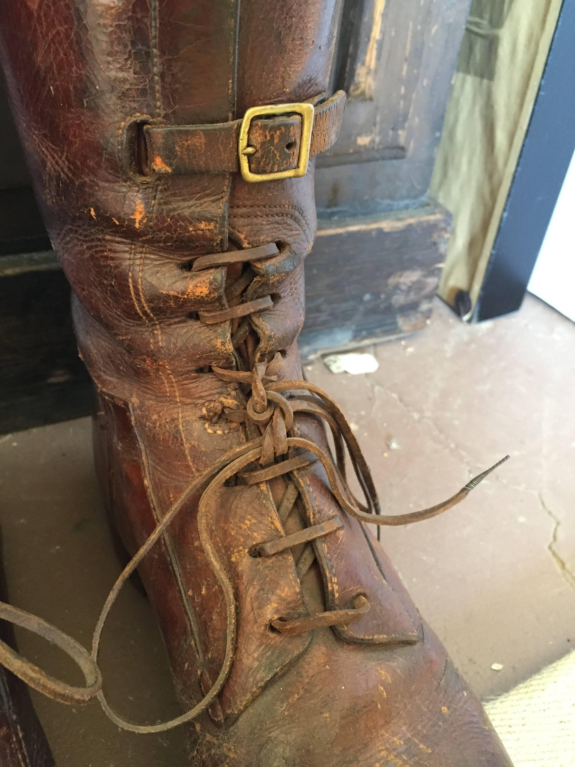 Vintage Edwardian Leather Boots For Sale 1