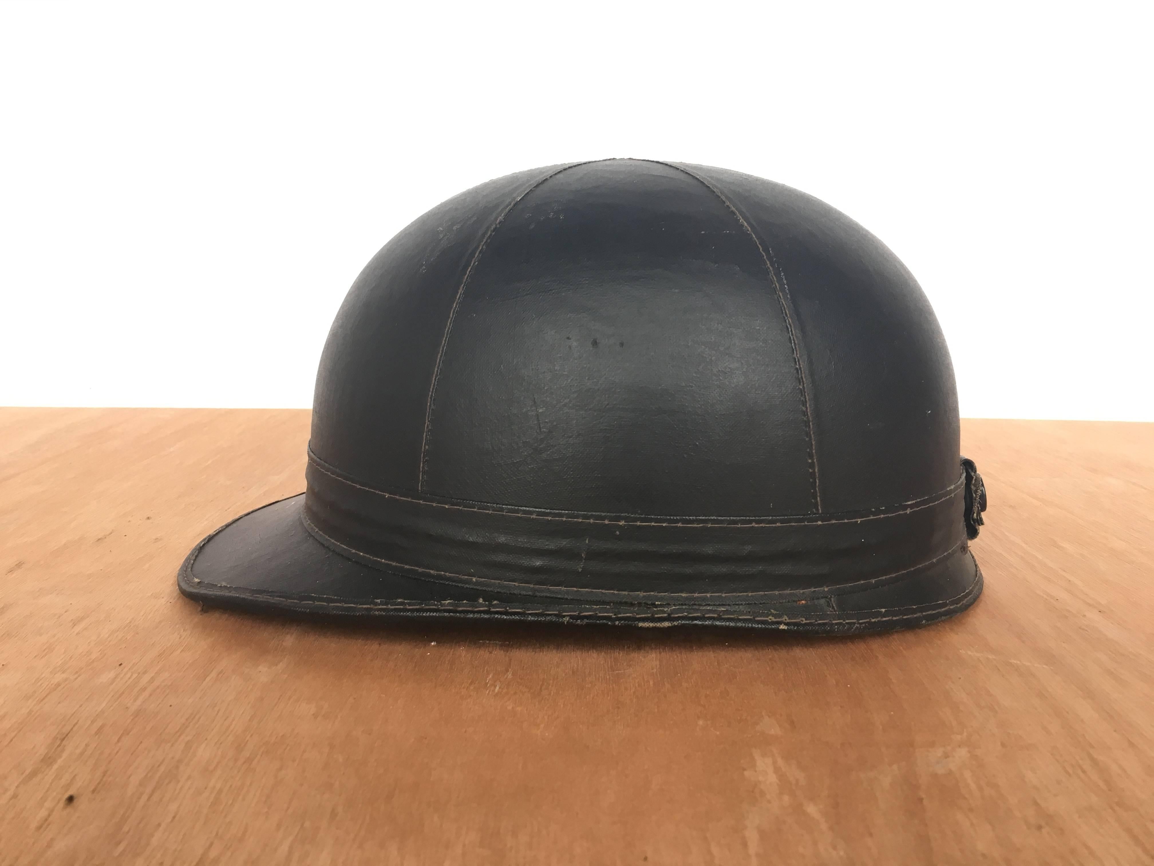 Vintage black riding hat.