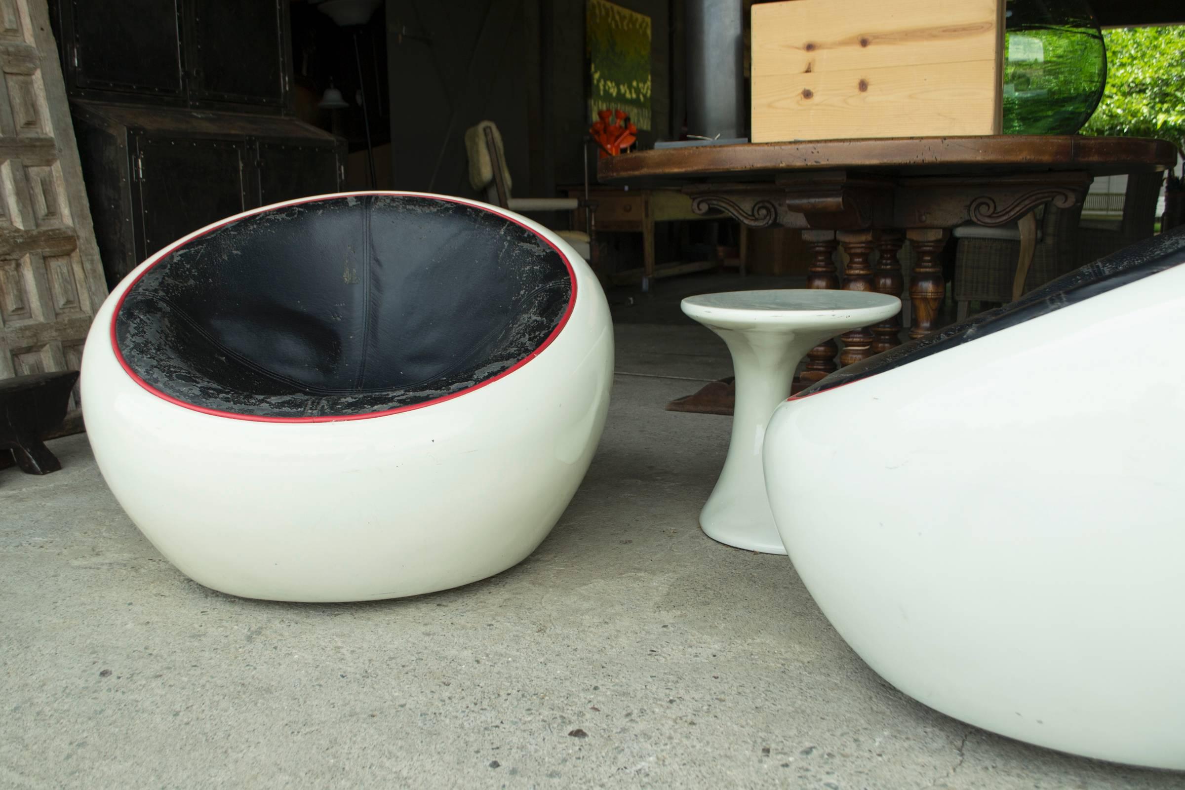 egg chair side table