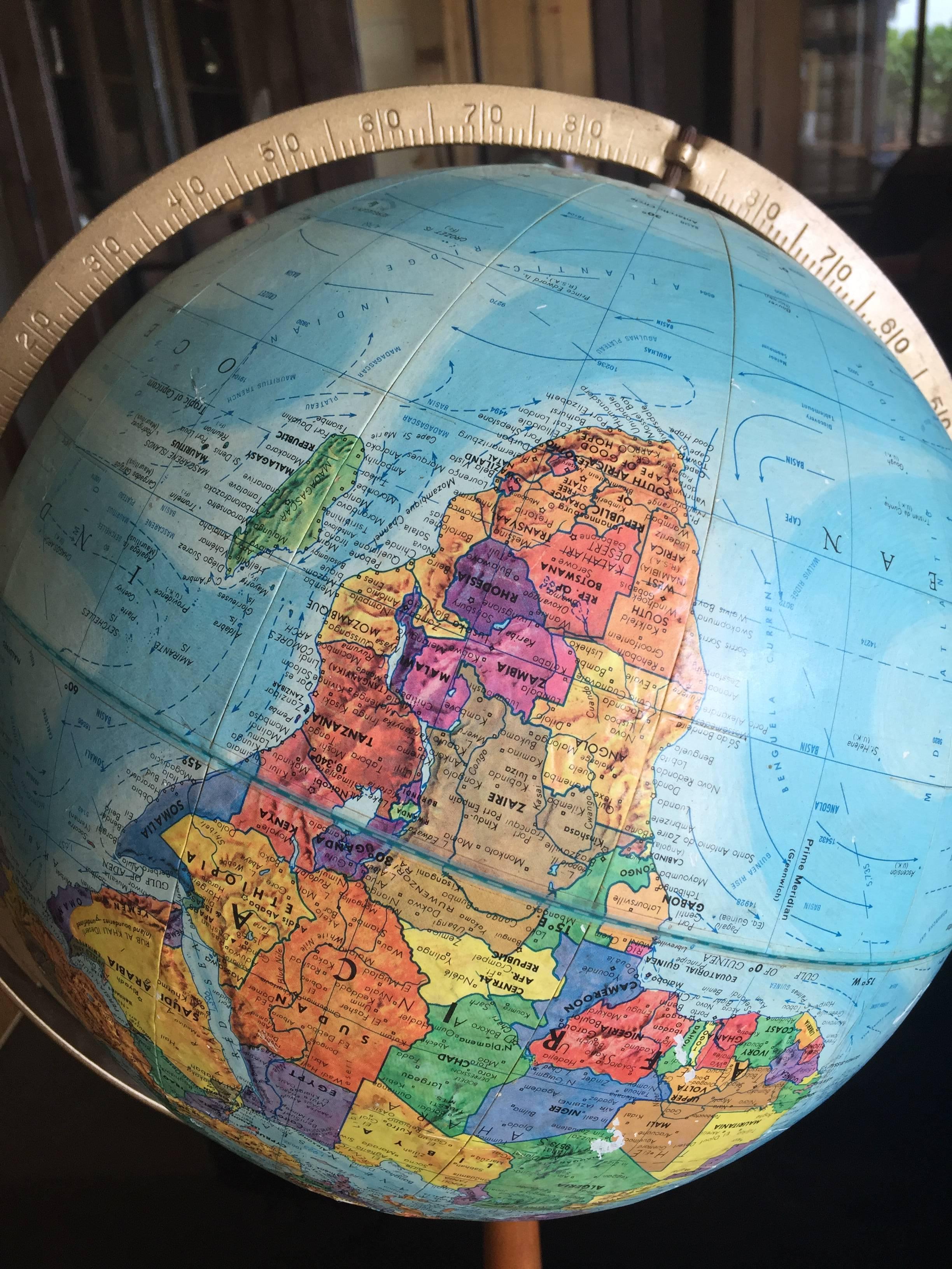 Replogle Globe on Stand In Excellent Condition For Sale In Napa, CA