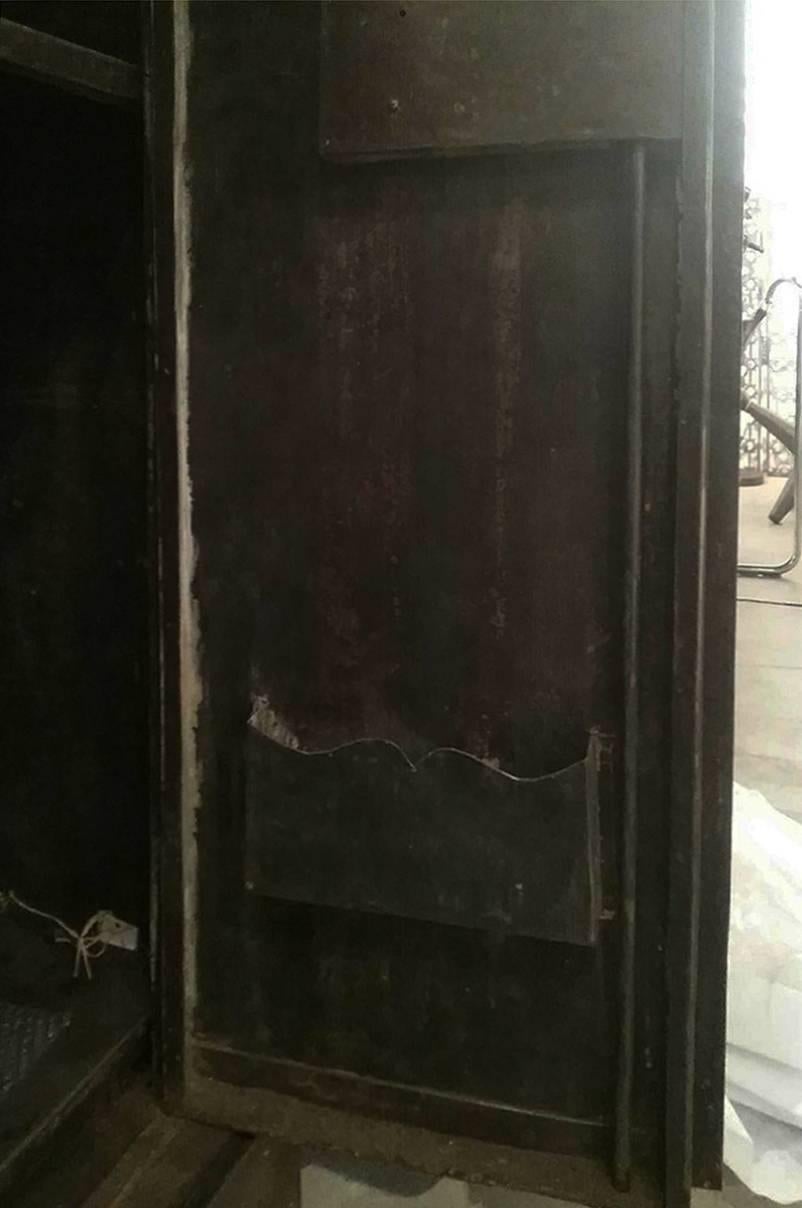Vintage Two-Door Iron Storage Locker, circa 1920 In Good Condition In Napa, CA