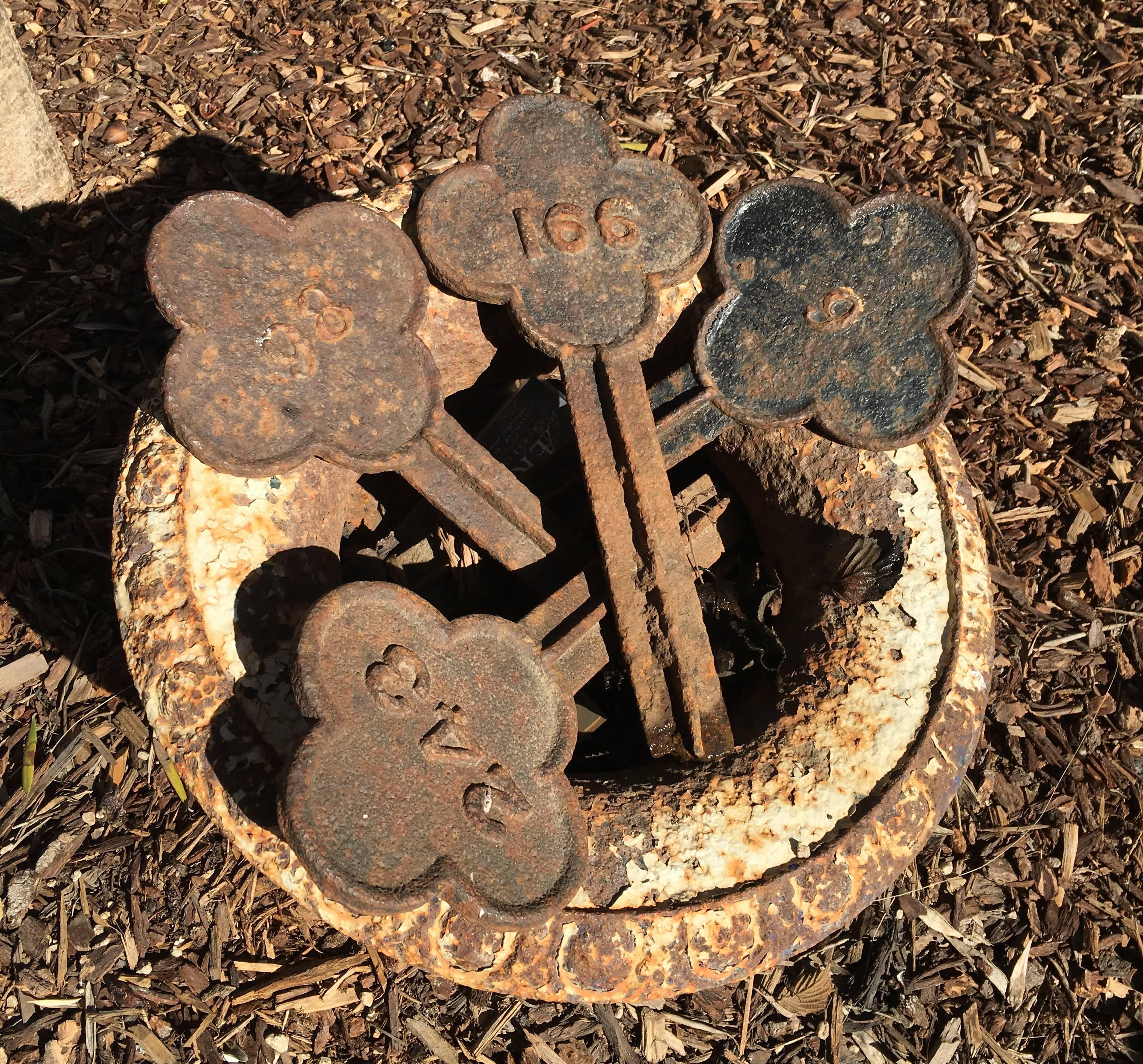 cast iron grave markers