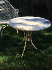 Vintage American Metal Garden Side Table, circa 1950