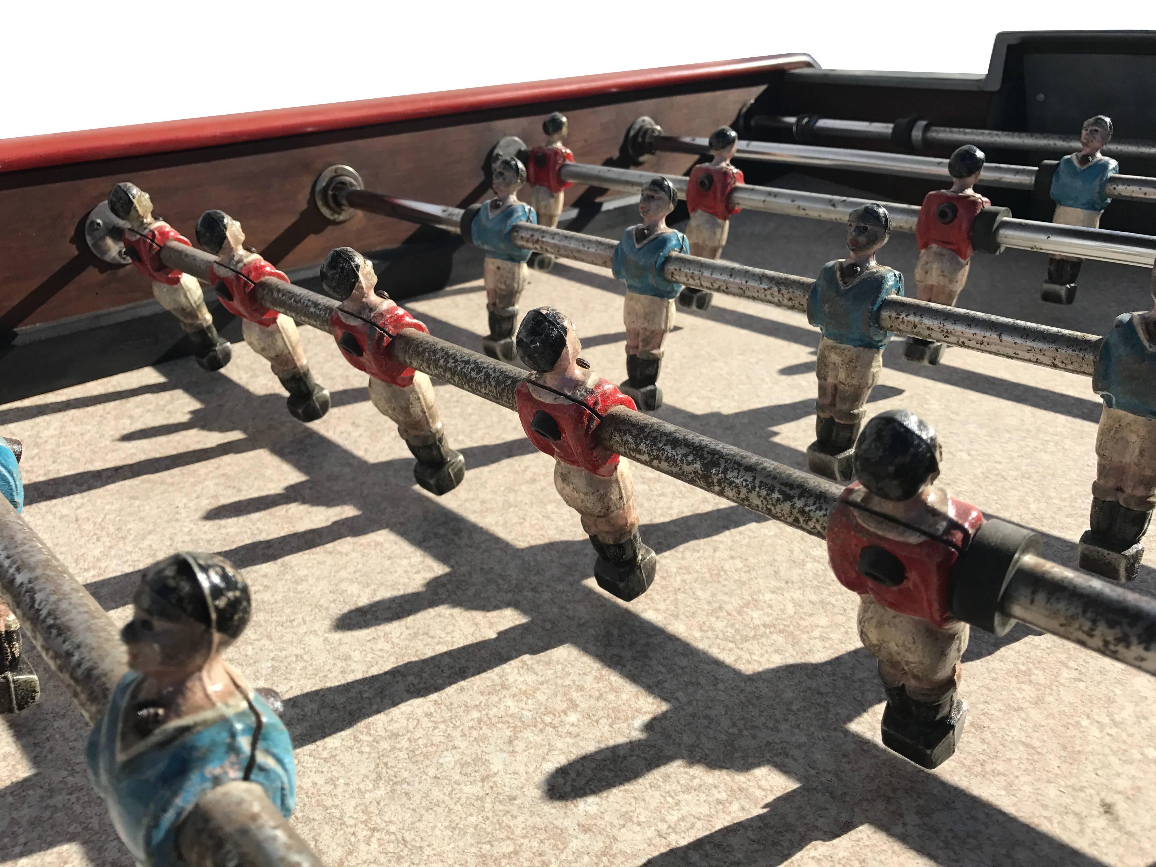 Gorgeous vintage French baby-foot foosball table. 

Coin plate says 