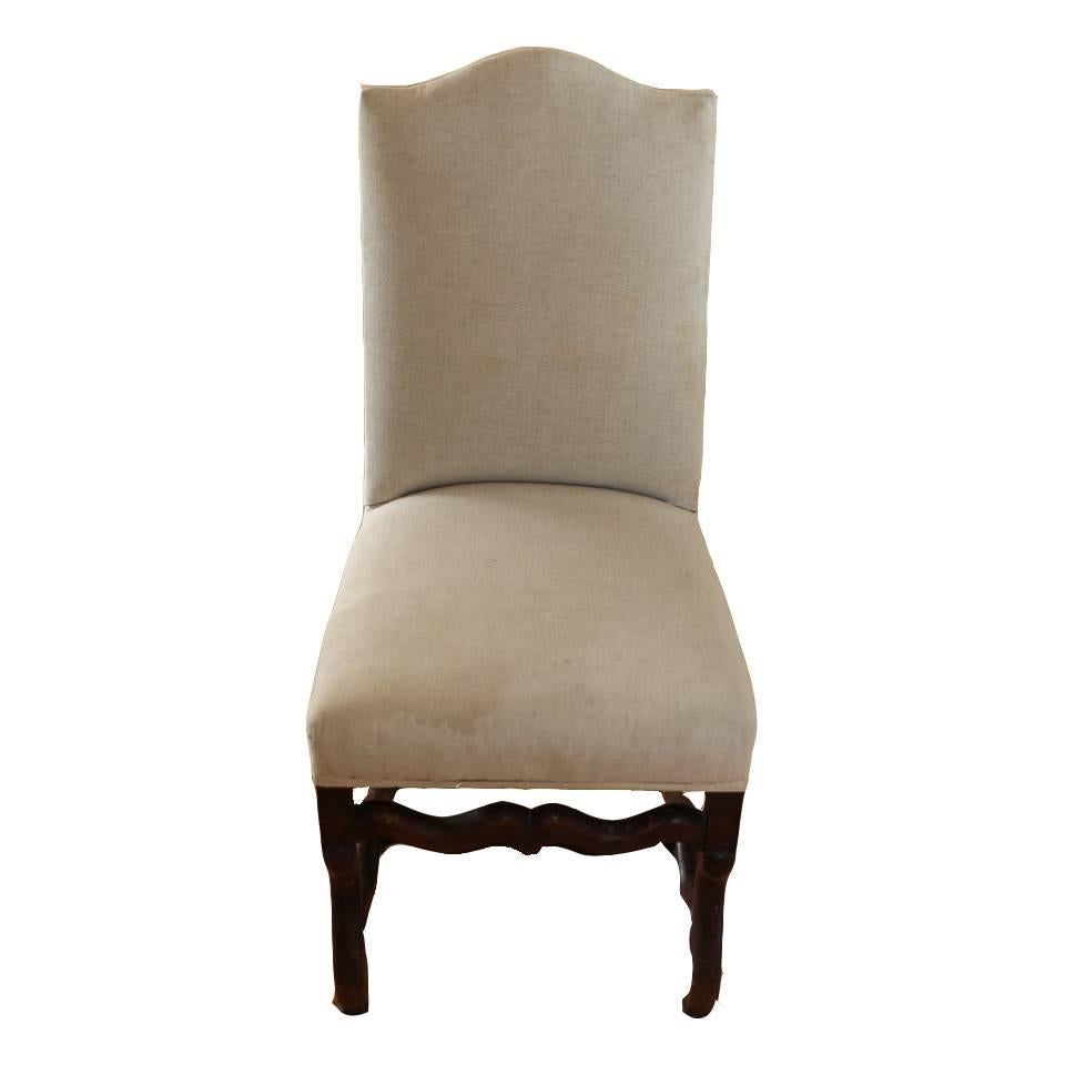 Set of Two Upholstered Louis XIII Chairs, c. 1860 In Excellent Condition For Sale In Napa, CA