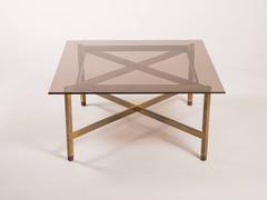 Mid-Century Modern Brass Coffee Table