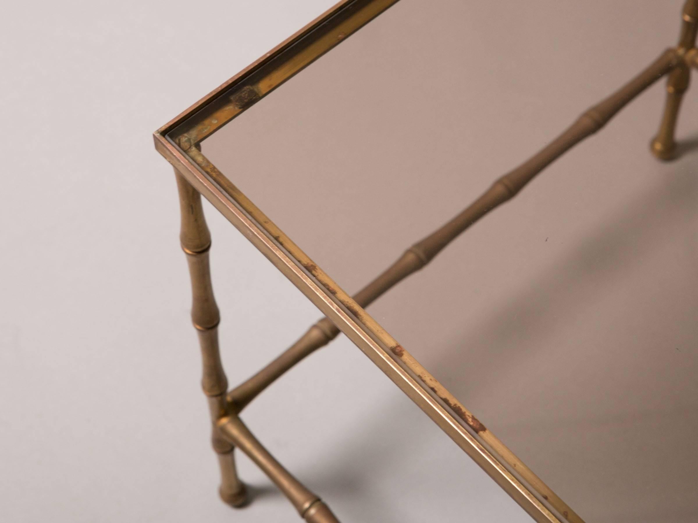 Mid-20th Century French Faux Bamboo Nesting Tables For Sale
