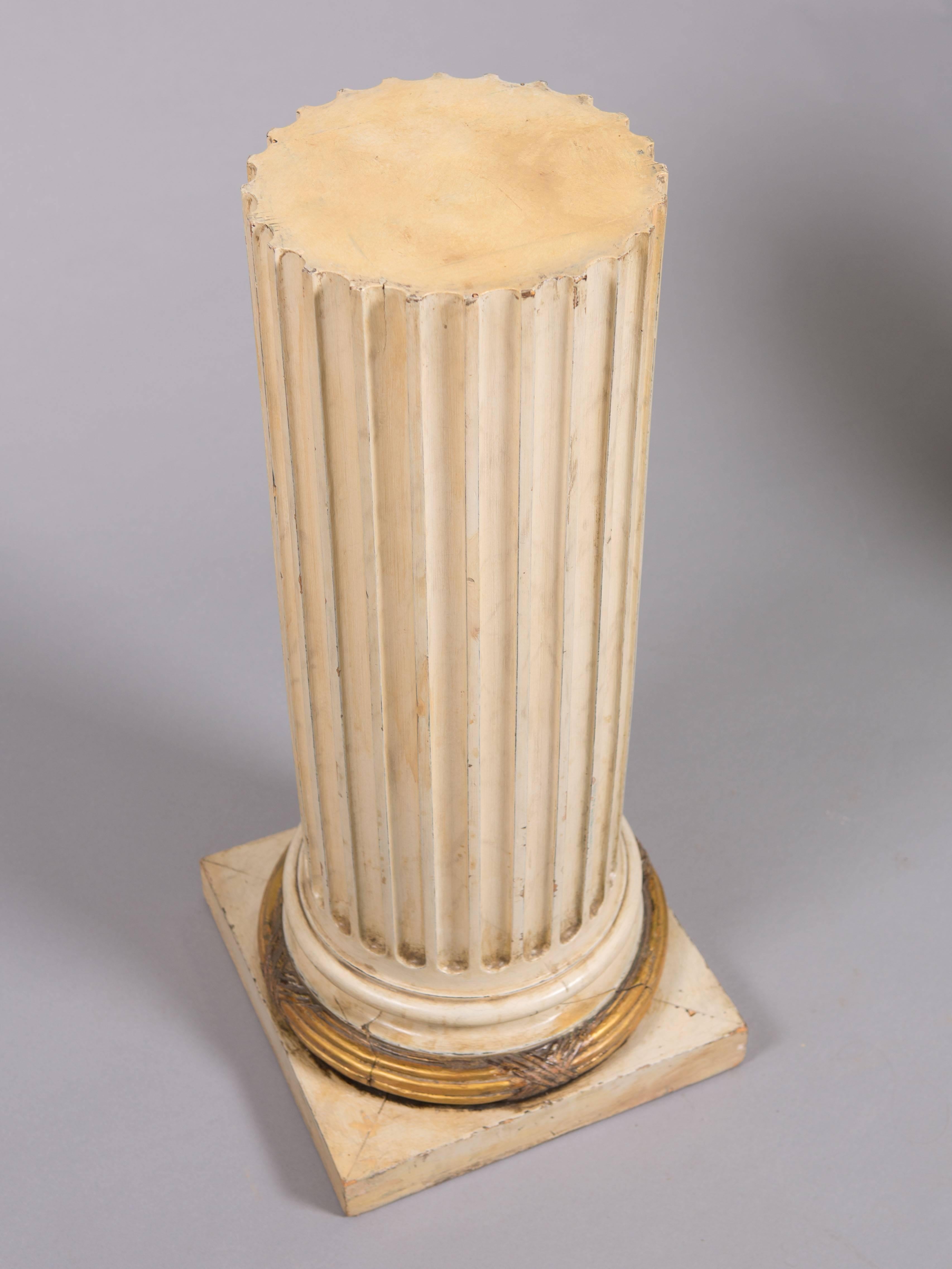 Classical Greek Pair of Classical Fluted Columns For Sale