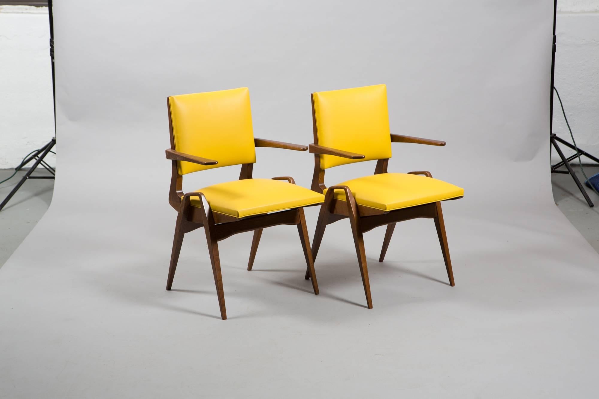 French Mid-Century Armchairs 1