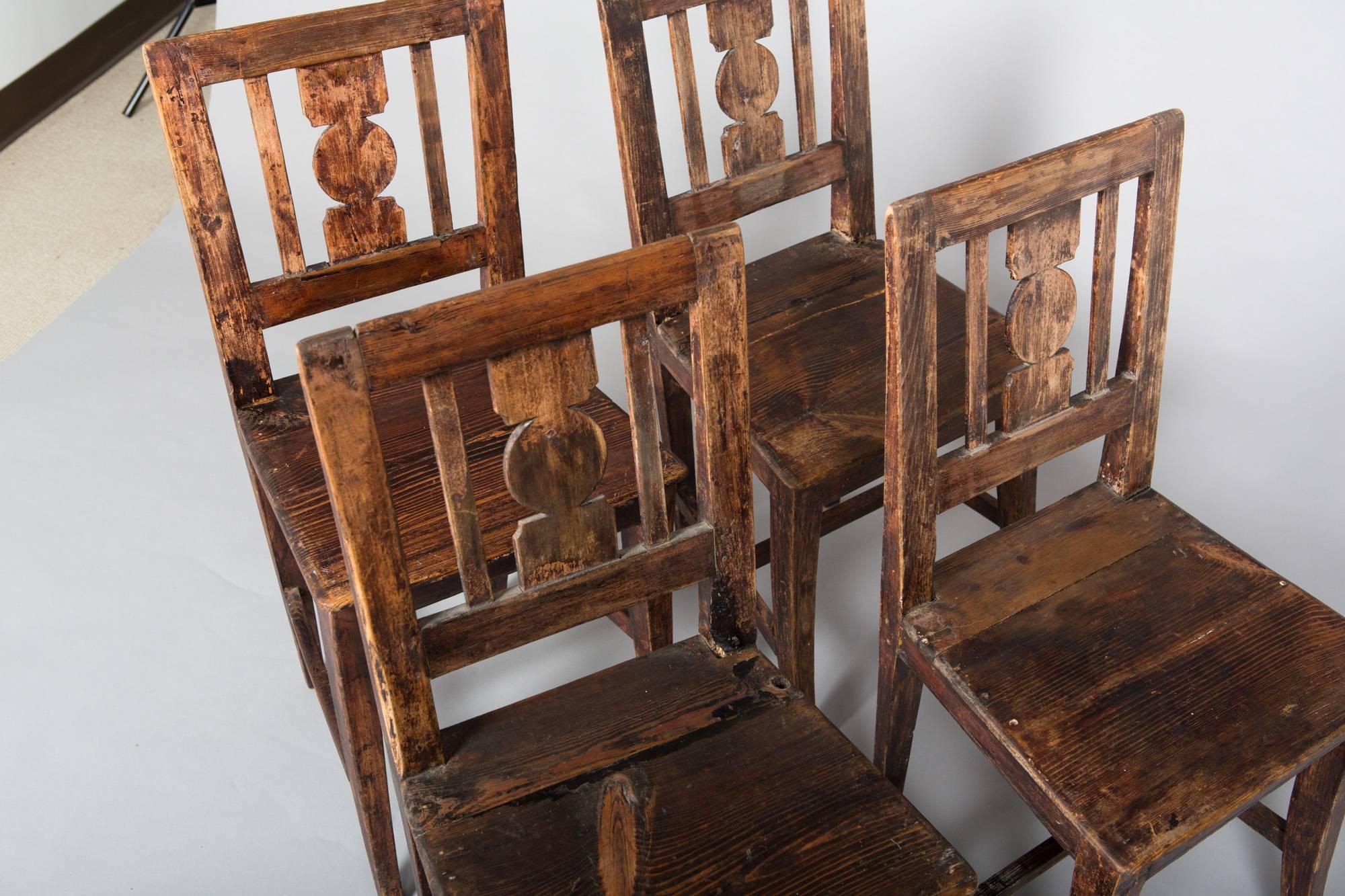 Set of Four 19th Century, Latin American Dining Chairs 1