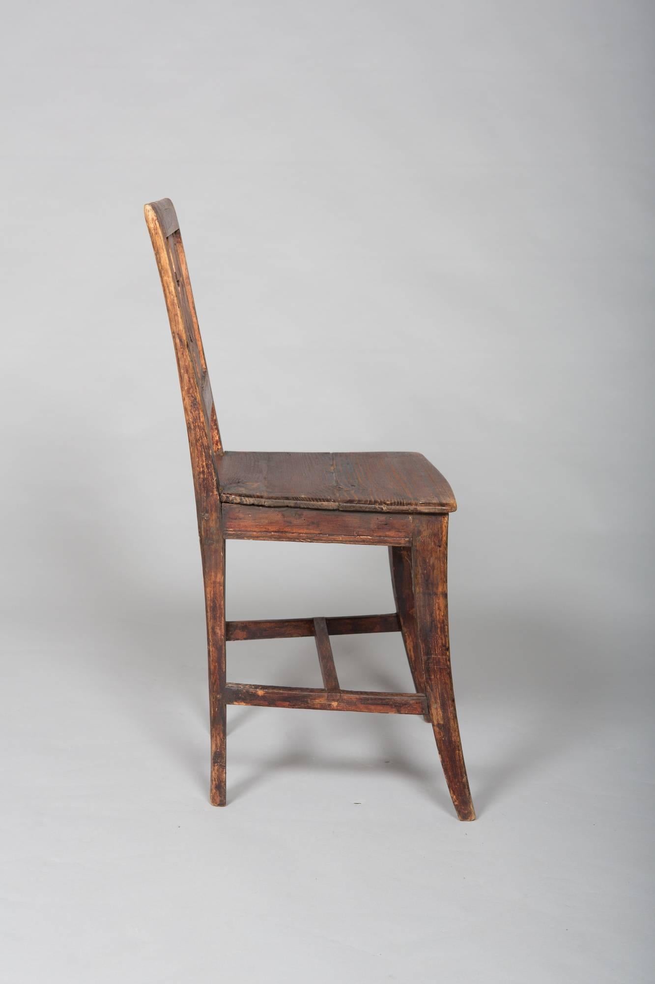 Hand-Crafted Set of Four 19th Century, Latin American Dining Chairs