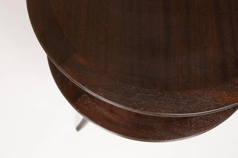 Wood Pair of Espresso Paul Frankl Occasional Tables For Sale