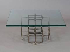 Brutalist Steel Masonry Nail Coffee Table