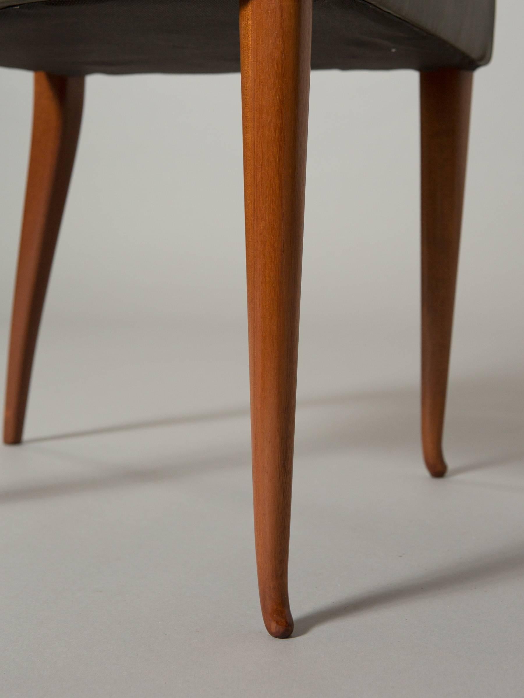 Mid-20th Century Four Elegant Italian Moderne Dining/Side Chairs