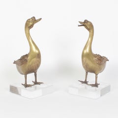 Pair of Bronze Geese