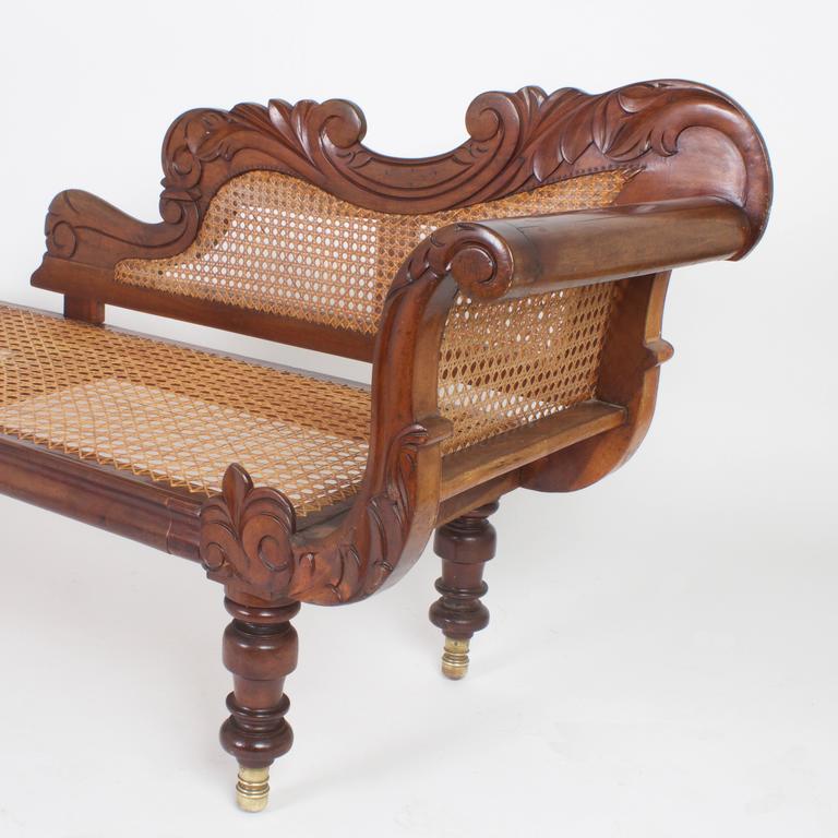 British Colonial Mahogany Antique Chaise Longue at 1stDibs
