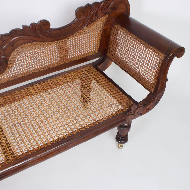 British Colonial Mahogany Antique Chaise Longue at 1stDibs