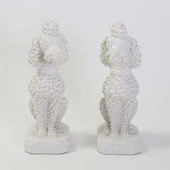 Vintage Pair of Italian Ceramic Poodle Figures
