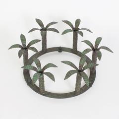 Vintage Six-Light Palm Tree Candleholder or Candelabra