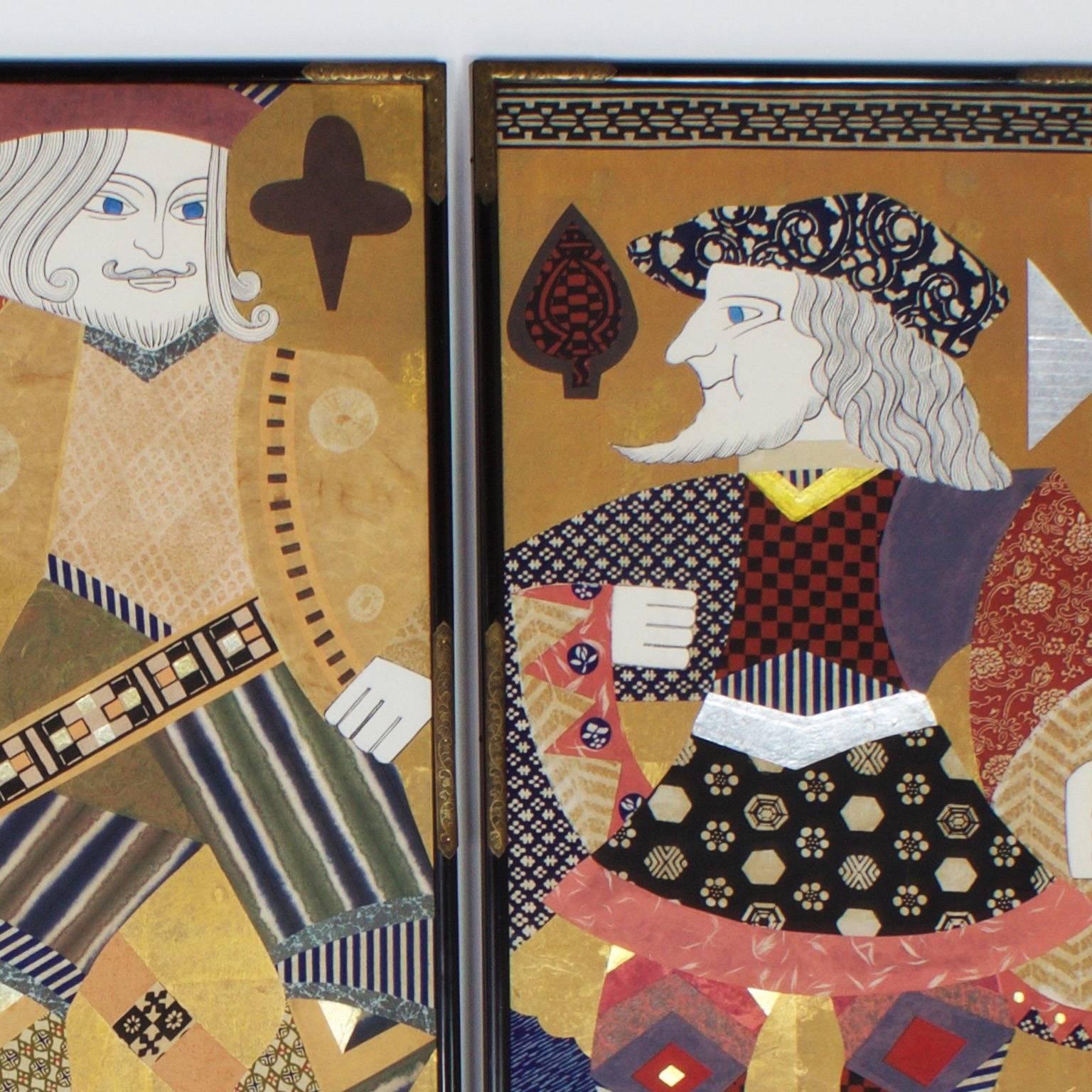 20th Century Four Playing Card Collages