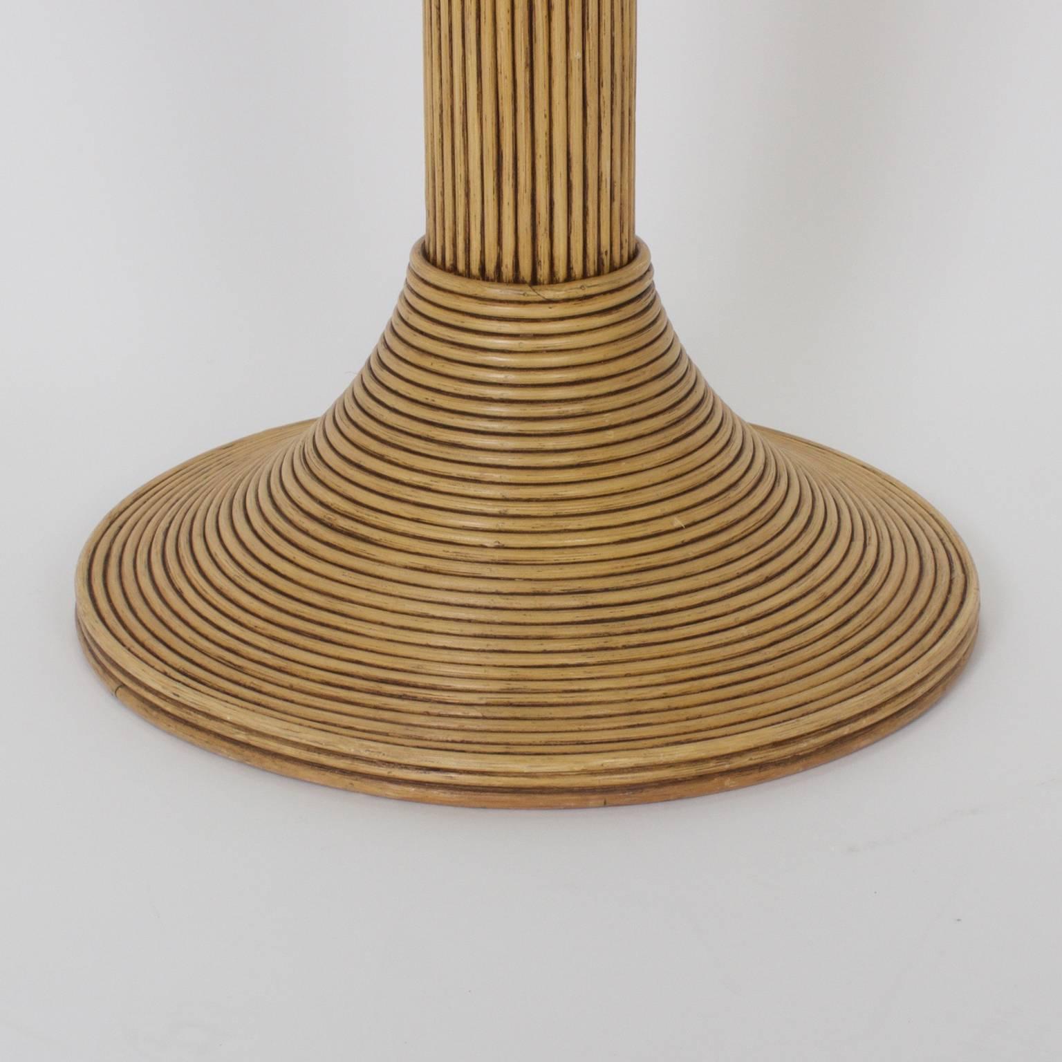Stylized Reed Palm Tree Floor Lamp In Excellent Condition In Palm Beach, FL