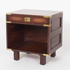 Antique Campaign Style Nightstand