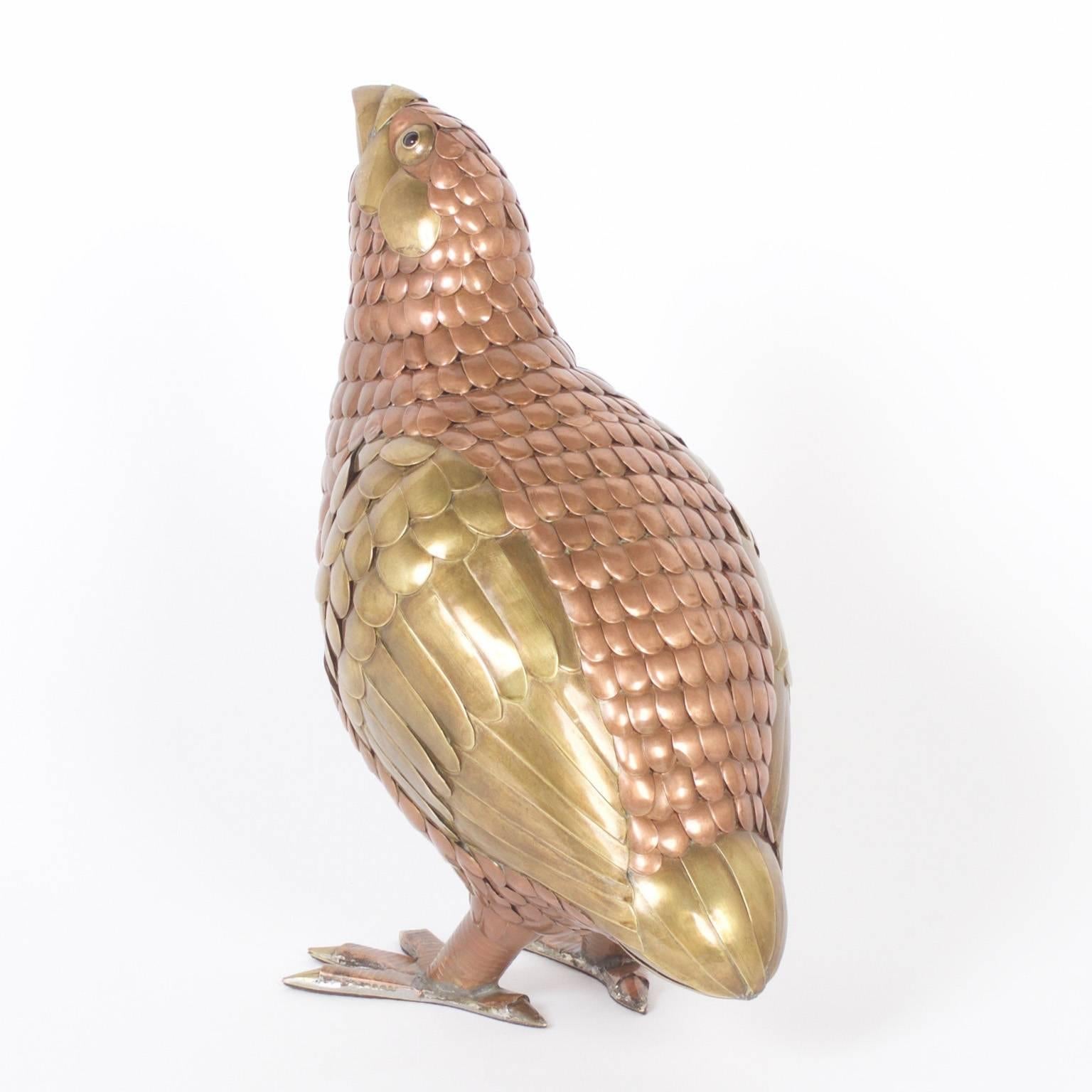 20th Century Pair of Mid-Century Bustamante Quails