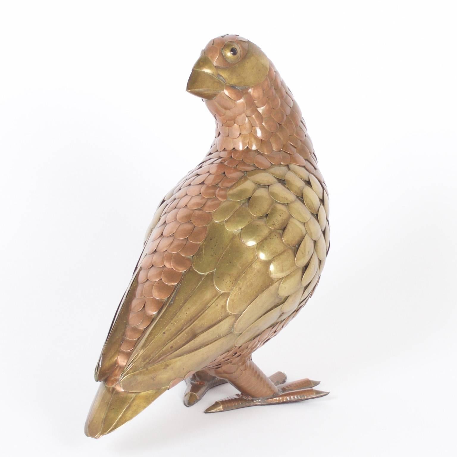 Pair of Mid-Century Bustamante Quails In Excellent Condition In Palm Beach, FL