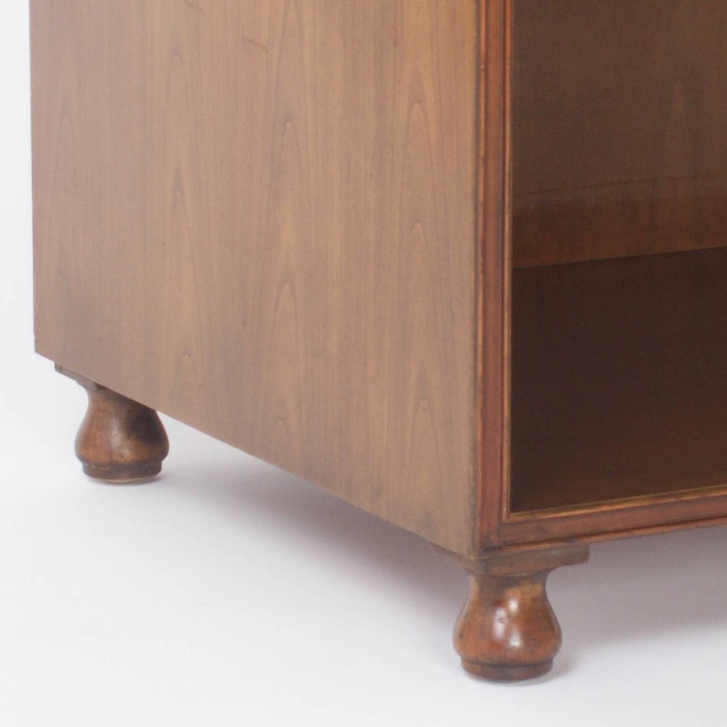 Pair of Signed Baker Walnut Nightstands For Sale at 1stdibs