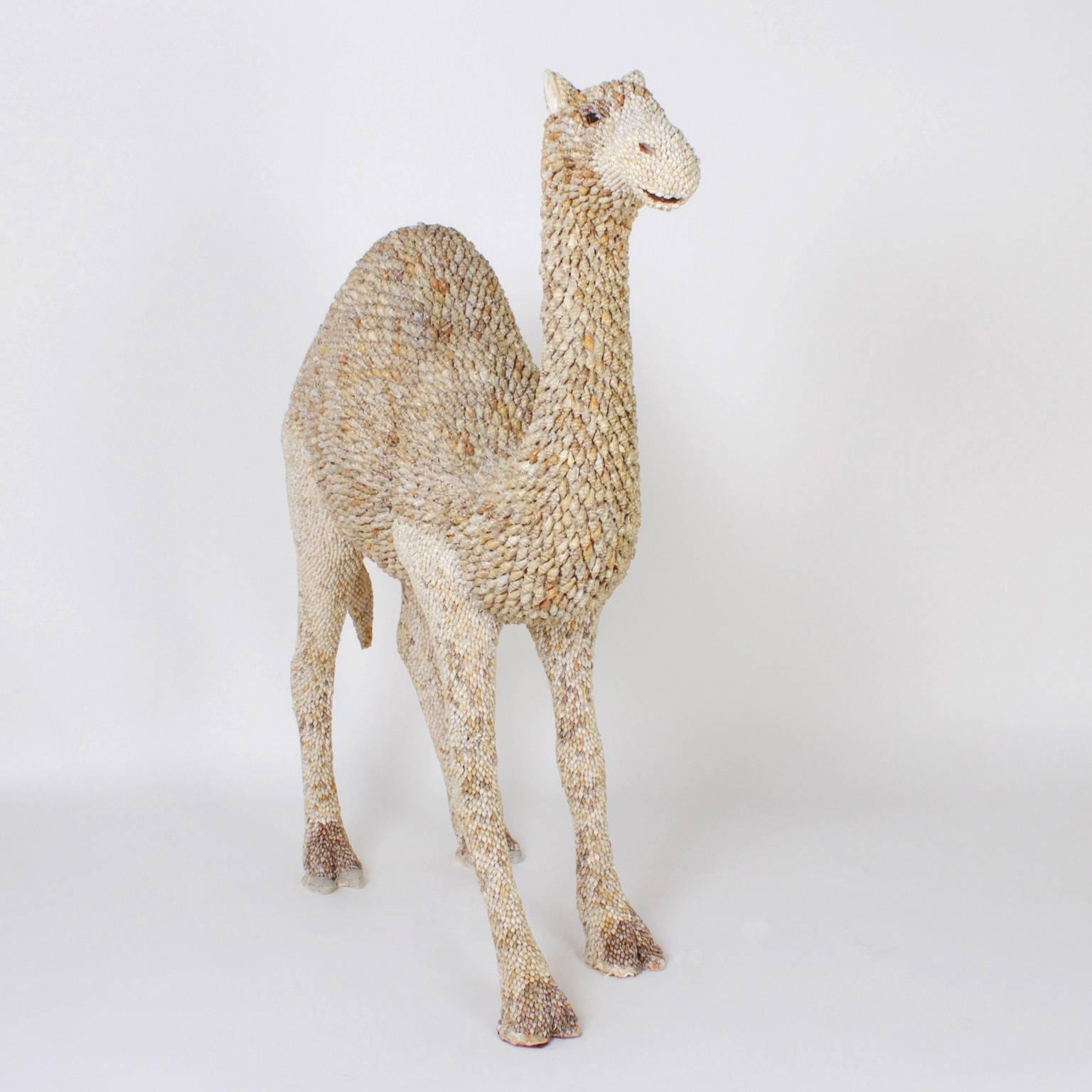 Organic Modern Almost Lifesize Shell Camel Attributed to Antony Redmile