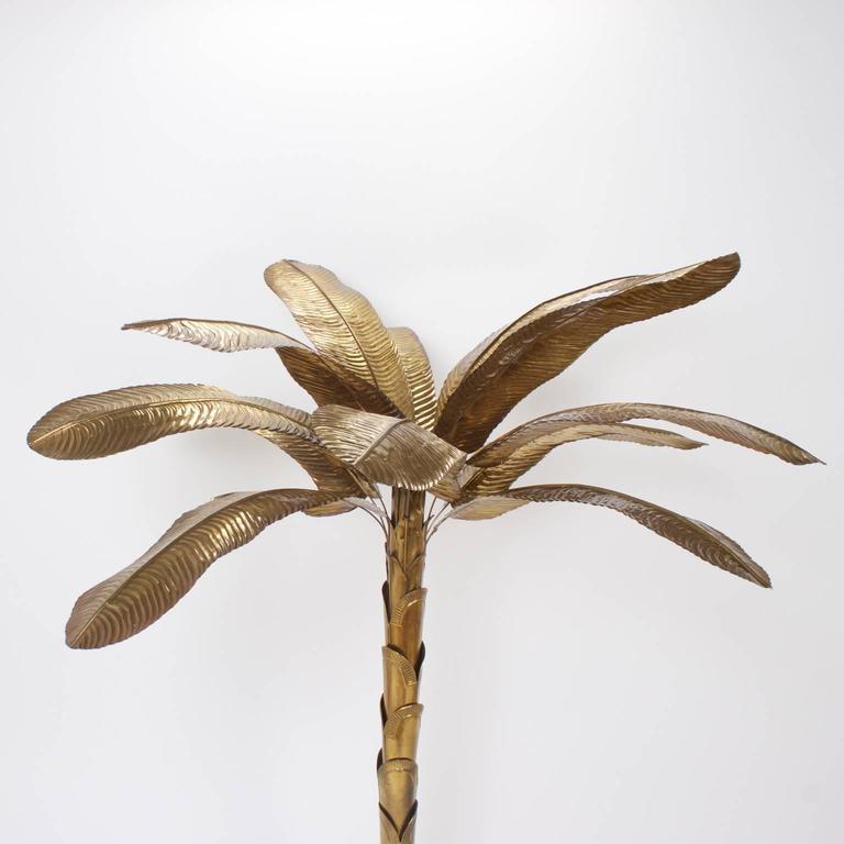 MidCentury Brass Palm Tree Sculpture at 1stDibs