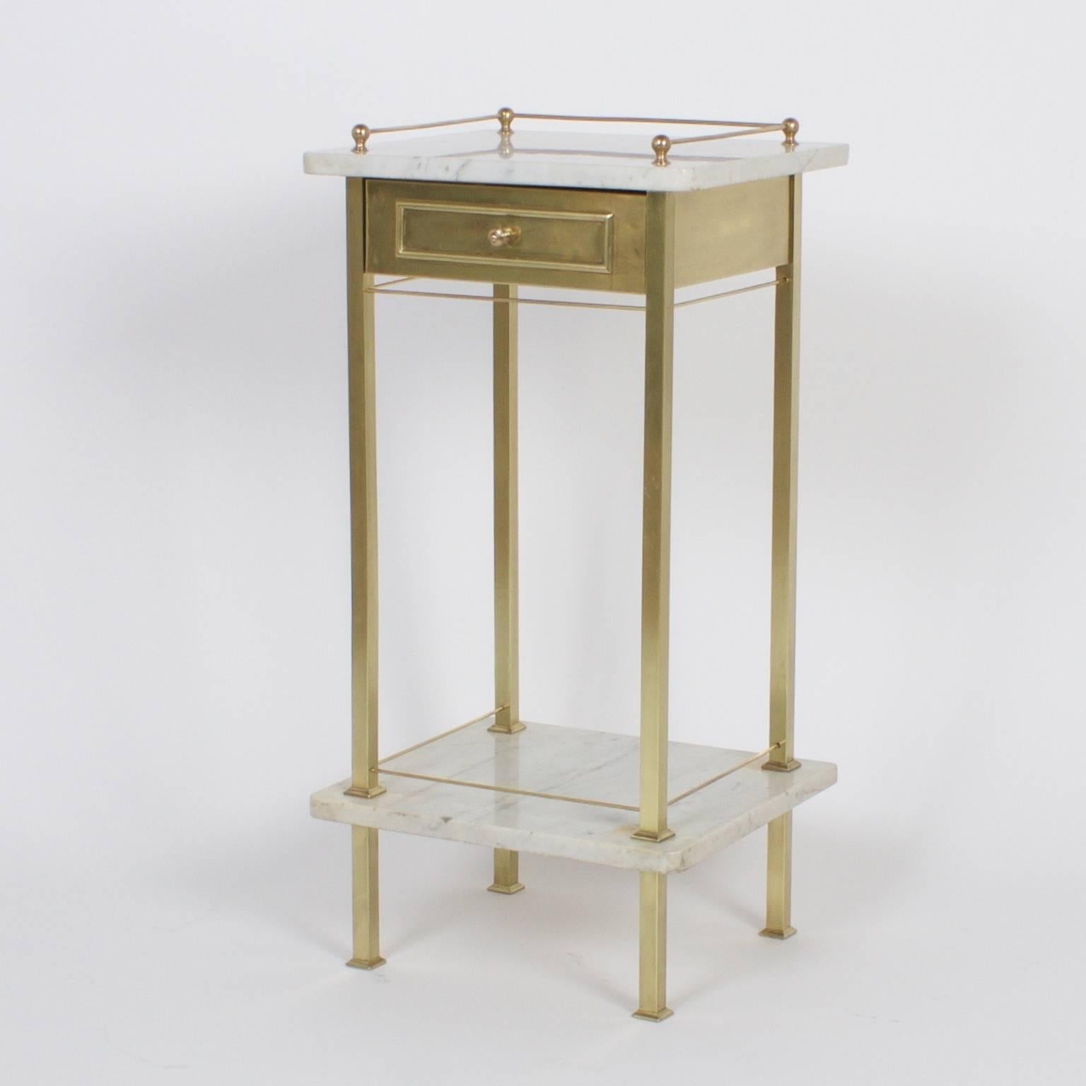 brass nightstands