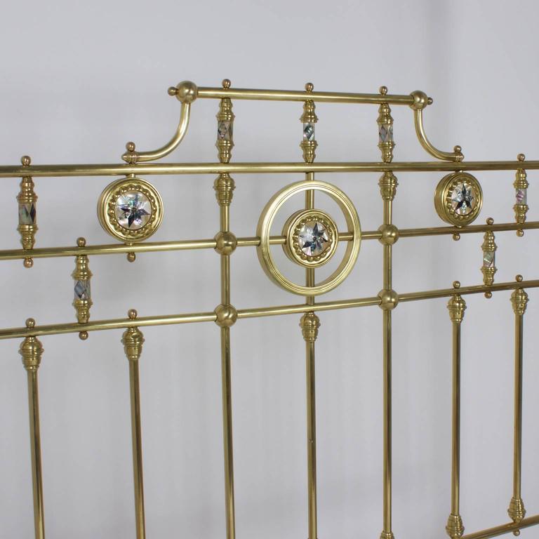 Antique Super Queen Size English Brass Bed For Sale at 1stdibs