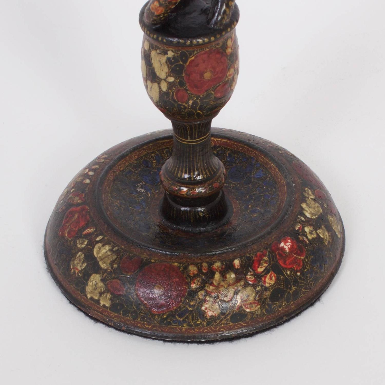 Antique Pair of Antique Kashmiri Candlesticks For Sale at 1stdibs