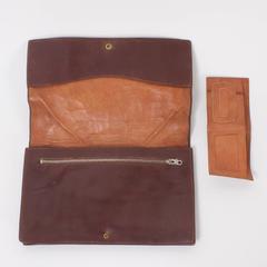 Mid-Century Zebra Hide Clutch Purse and Wallet