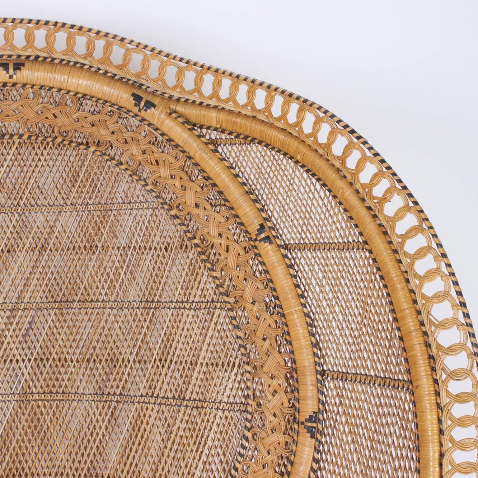 Anglo-Indian 1930’s Rattan Peacock Chair