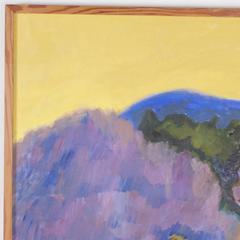 Mid-Century Landscape Painting on Canvas by Sally Turner