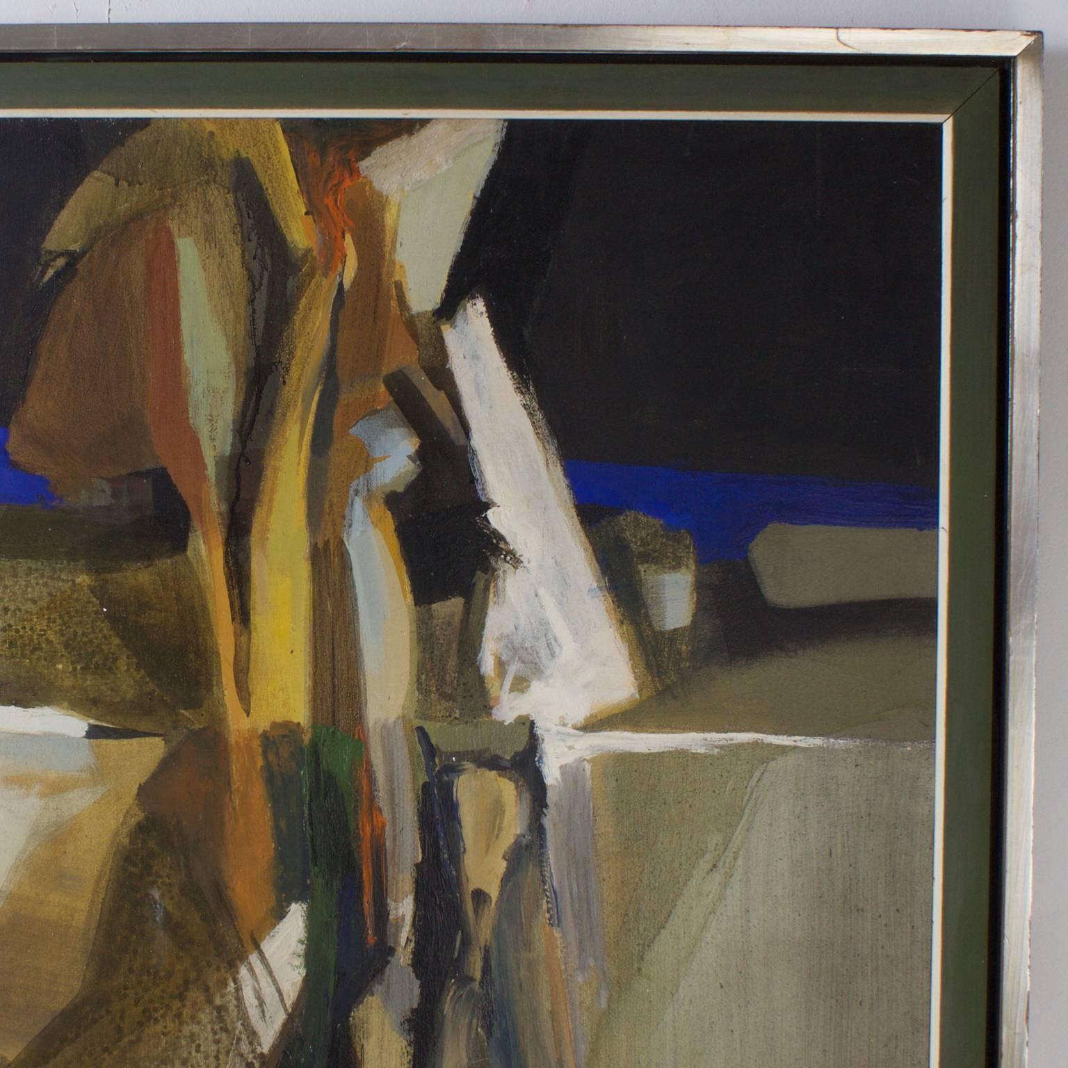 Mid-Century Modern Mid-Century Abstract Painting by Russell Keeter