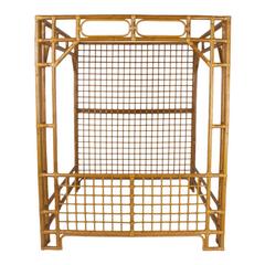 Mid-Century Queen-Size Canopy Bed