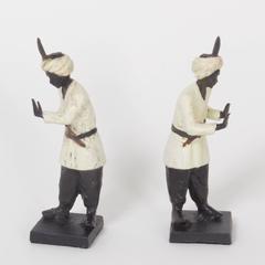 Vintage Anglo-Indian Style Cast Iron Figural Bookends