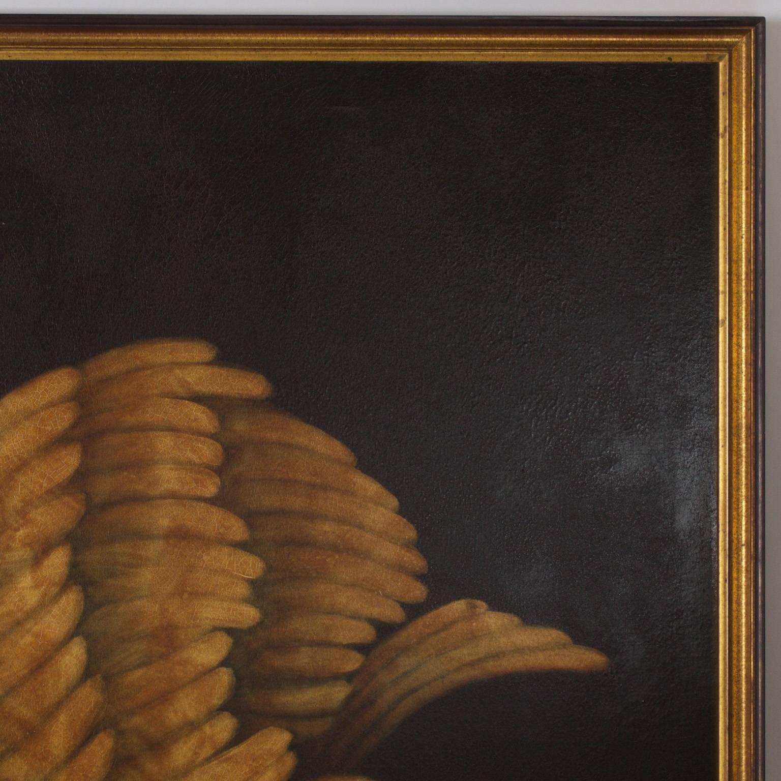 20th Century Mid-Century Oil on Canvas of a Swan by Reginald Baxter