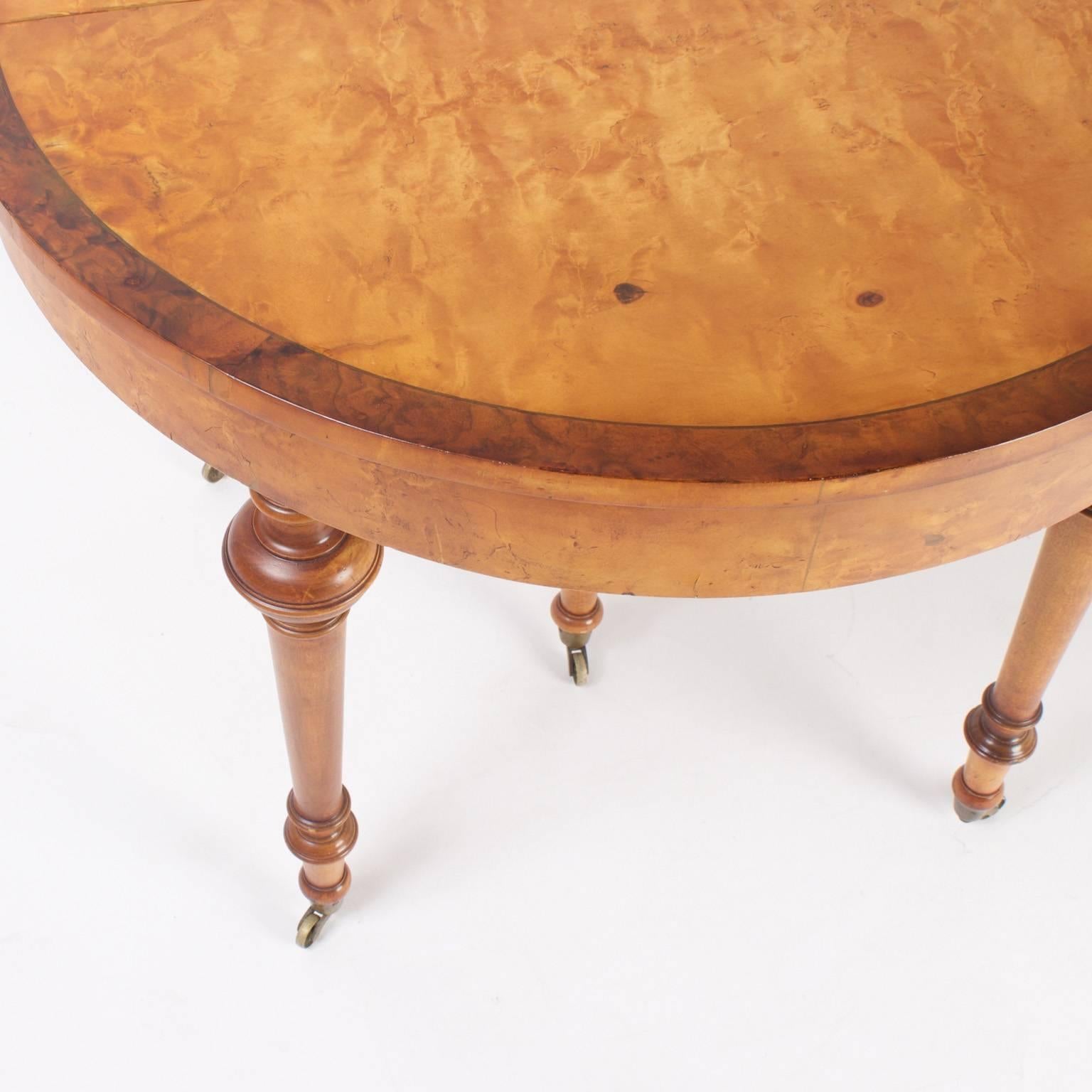 Napoleon III Expandable Dining Table with a Rare Burled Maple Top 1