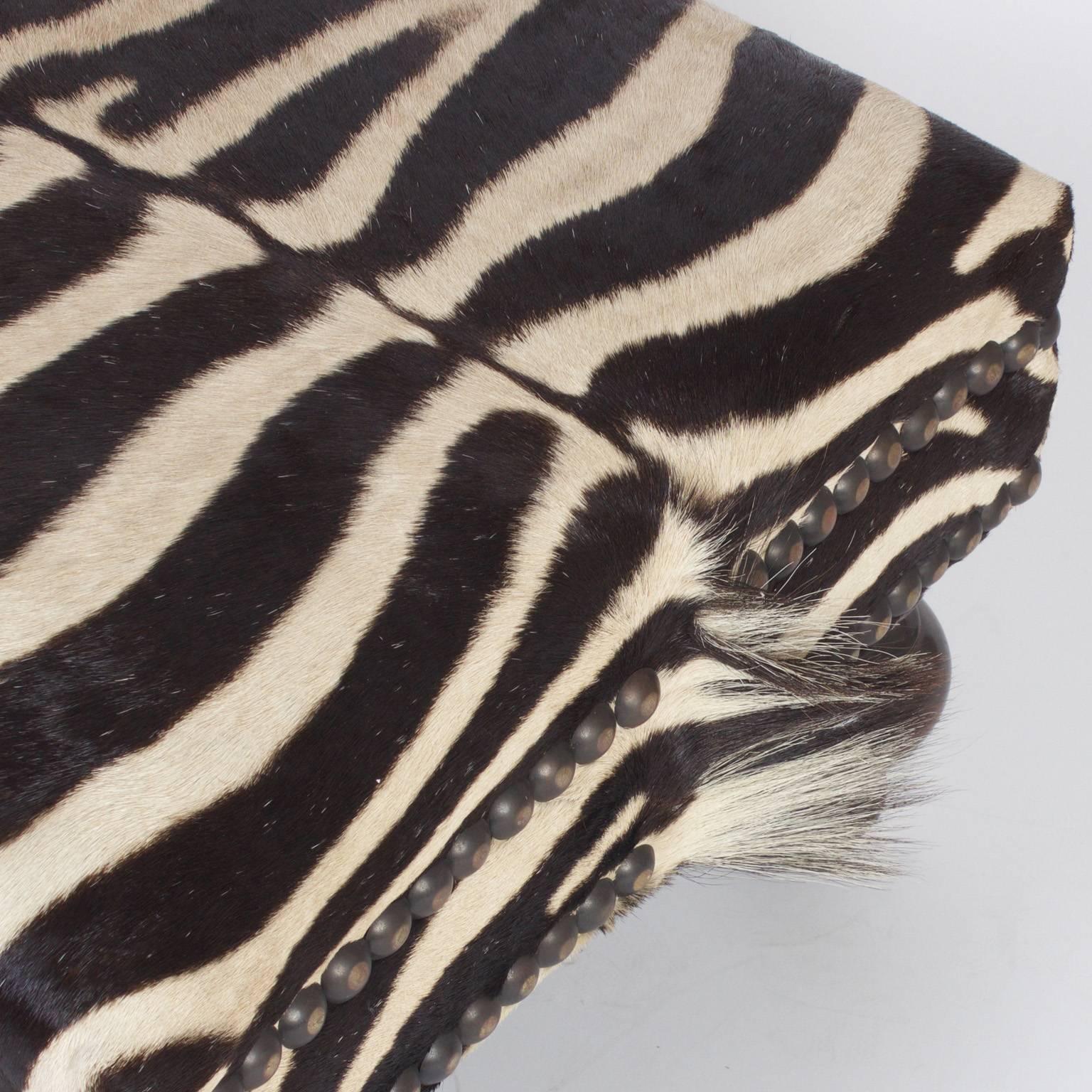 American Handsome Rectangular Zebra Hyde Bench