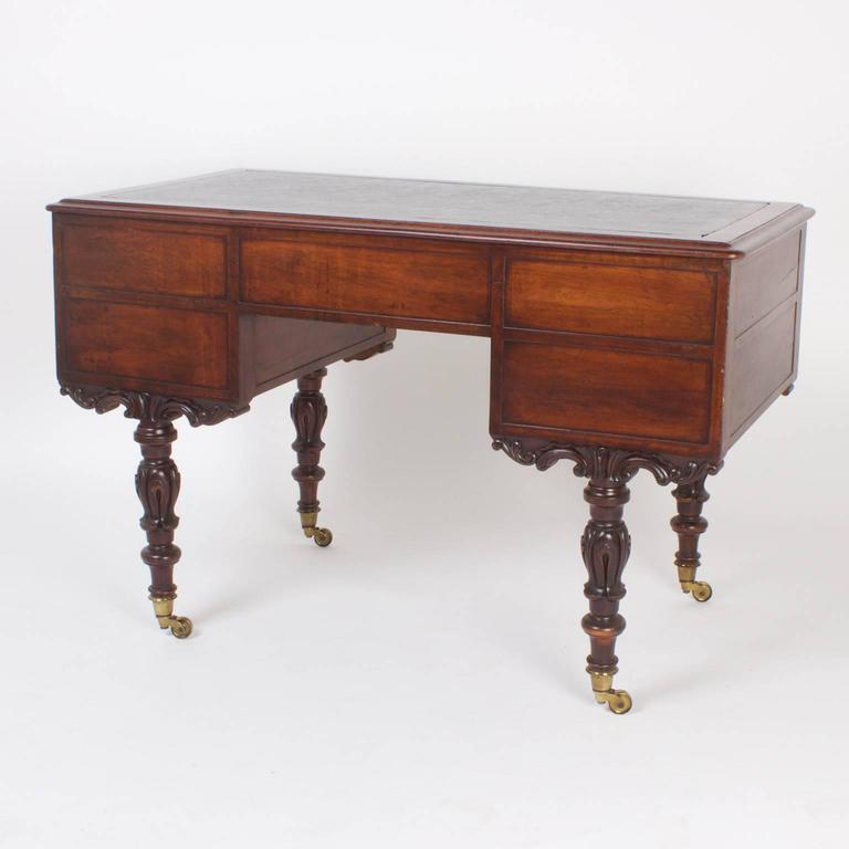 Rare Antique Irish Mahogany Desk at 1stDibs