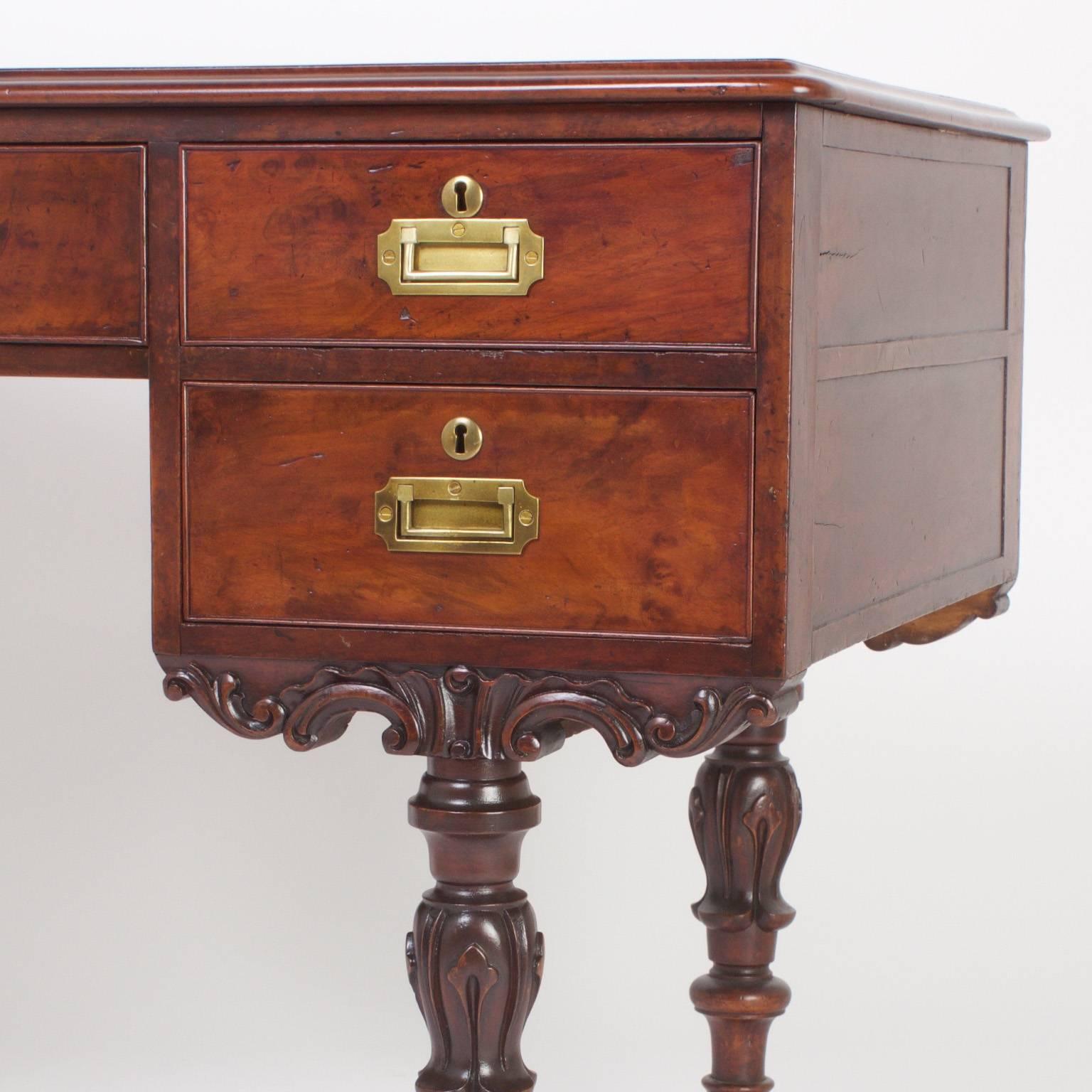 Northern Irish Rare Antique Irish Mahogany Desk