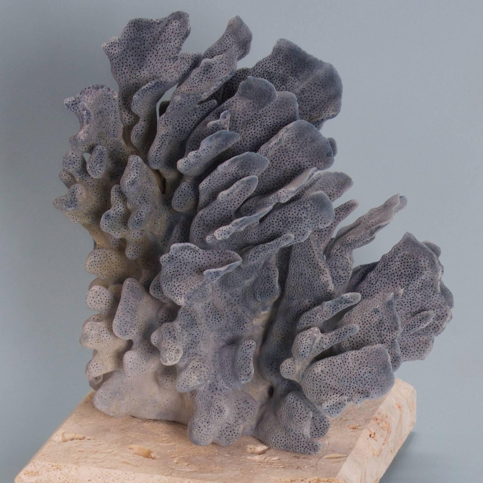 Organic Modern Three Inspiring Blue Coral Organic Sculptures, Priced Individually For Sale