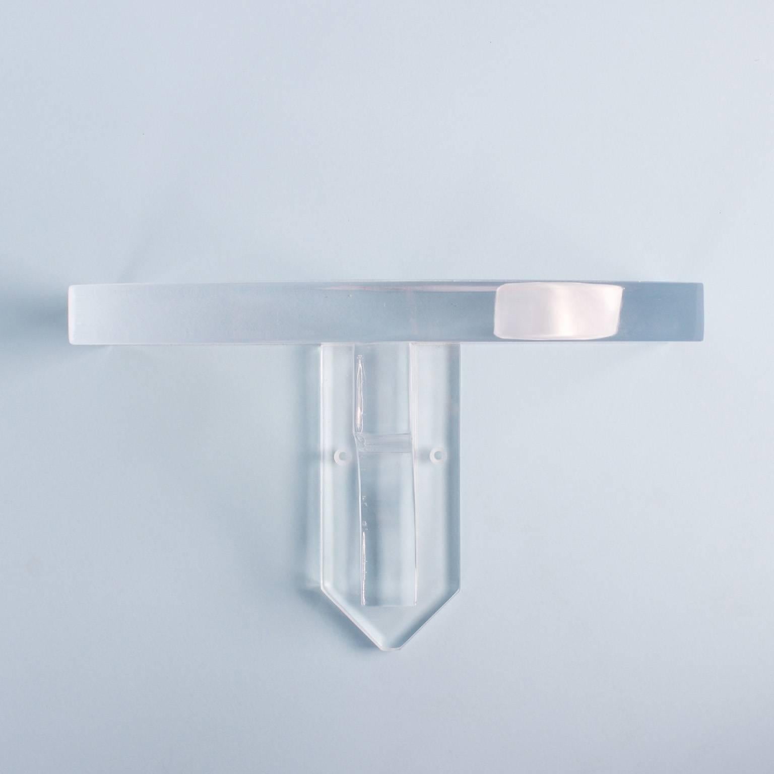 lucite wall shelf