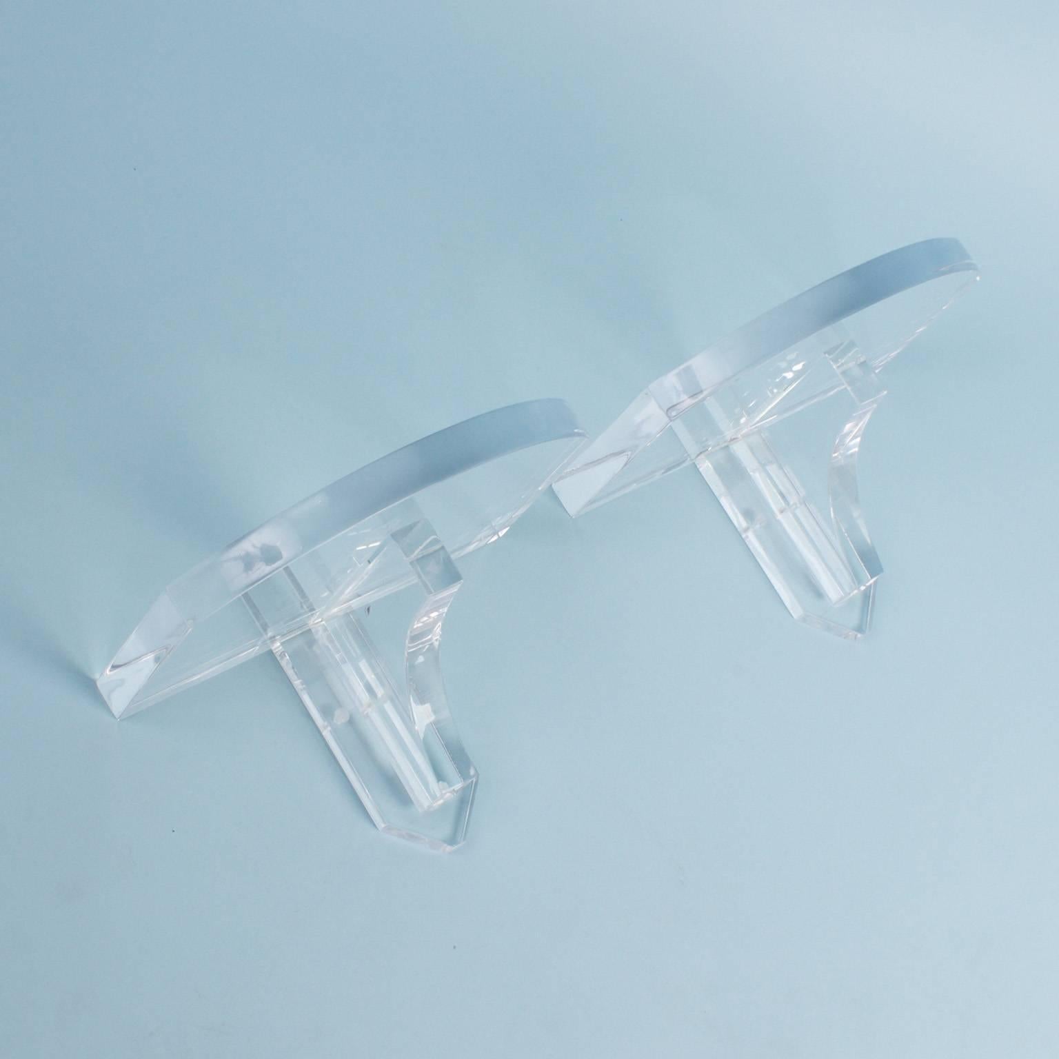 Pair of Lucite Wall Brackets at 1stDibs | lucite brackets, lucite wall ...