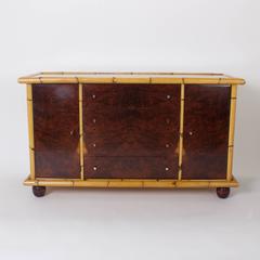 Handsome Mid-Century Sideboard with a Bamboo Frame