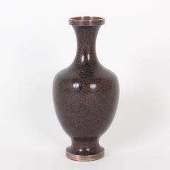 Handsome Pair of Vintage Chinese Cloisonné Vases